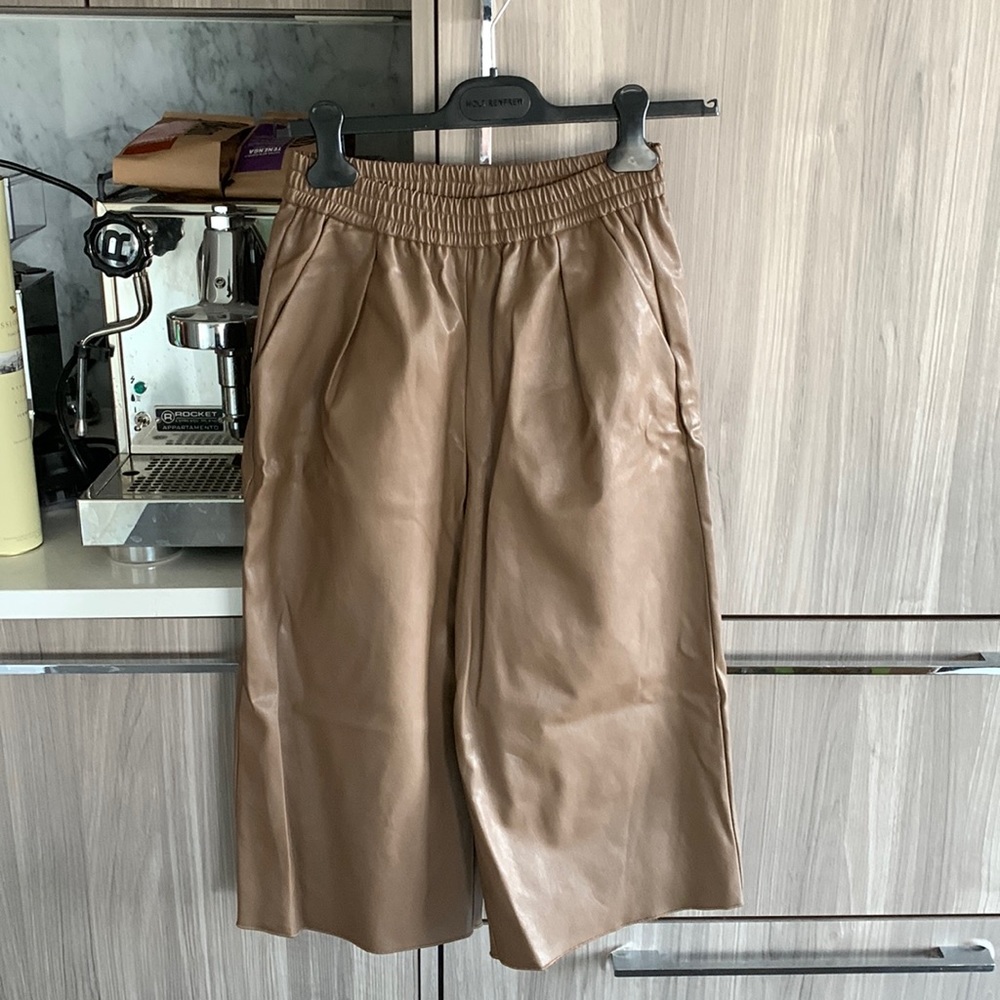 Faux leather culottes for sale